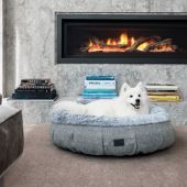 Superior Pet Harley Dog Bed - Harlow Grey & Artic Faux Fur