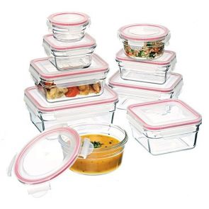 Glasslock Tempered Glass 9pc Food Container Set