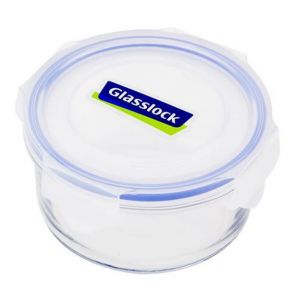 Glasslock Round Tempered Glass Food Container 400ml