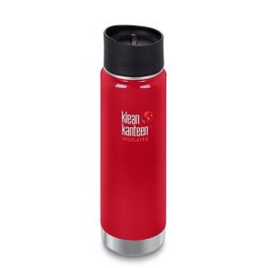 Klean Kanteen Wide Vacuum Insulated Cafe Cap Bottle 592ml Mineral Red