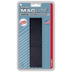 Maglite AA Full Flap Black Nylon Holster