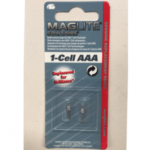 Maglite Solitaire Bulb Replacement Part - Two Per Card