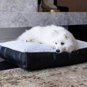 Superior Pet Hooch Dog Cushion - Vegan Leather & Everly Faux Fur - Small