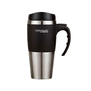 Thermos ThermoCafe Stainless Steel Double Wall Travel Mug 450ml Black