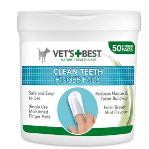 Vets Best Clean Teeth Finger Pads (50pcs) [EXP:04/26]