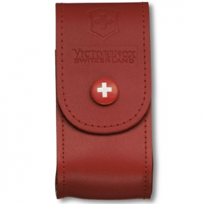 Victorinox 91mm 5-8 Layers Leather Belt Pouch - Red